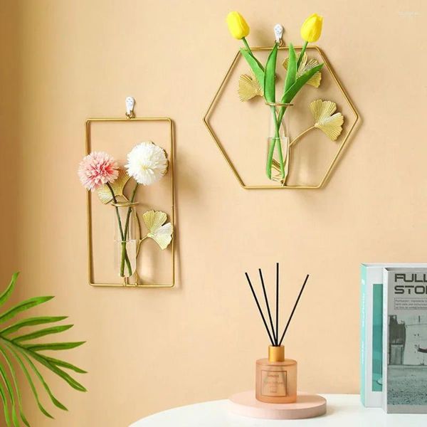 Вазы гинкго билоба с пробиркой гидропонный цветок Современная гостиная спальня украшение стены террариум подарок офисный декор