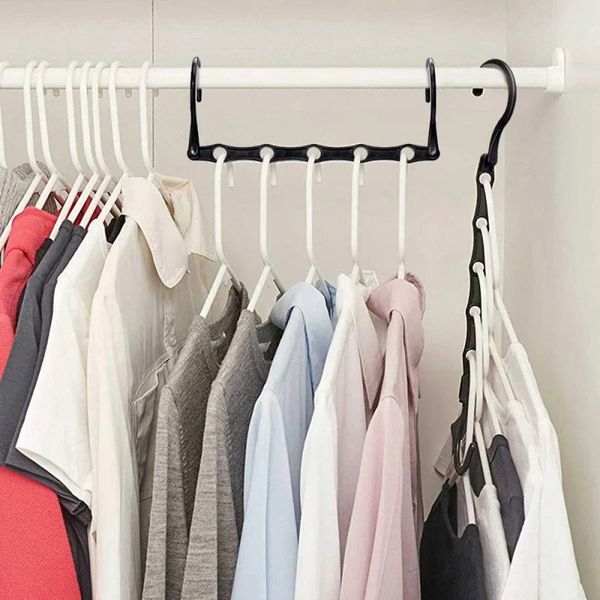 2024 novo plástico cabide mágico guarda-roupa armário roupas casaco organizador espaço saver cabide de viagem em casa dobrável conveniente armazenamento cabide