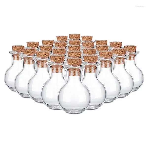 Aufbewahrungsflaschen, kleines Glas mit Holzkappen, Wunschnachricht-Flasche für Hochzeit, klarer Korkstopfen, kleine Gläser, Dekoration