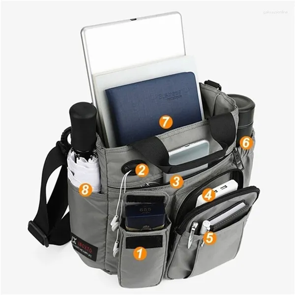 Umhängetaschen Geschäftsreisen Männer Multifunktions-Anti-Diebstahl-Rucksack USB-Laderucksäcke Wasserdichte Schultasche
