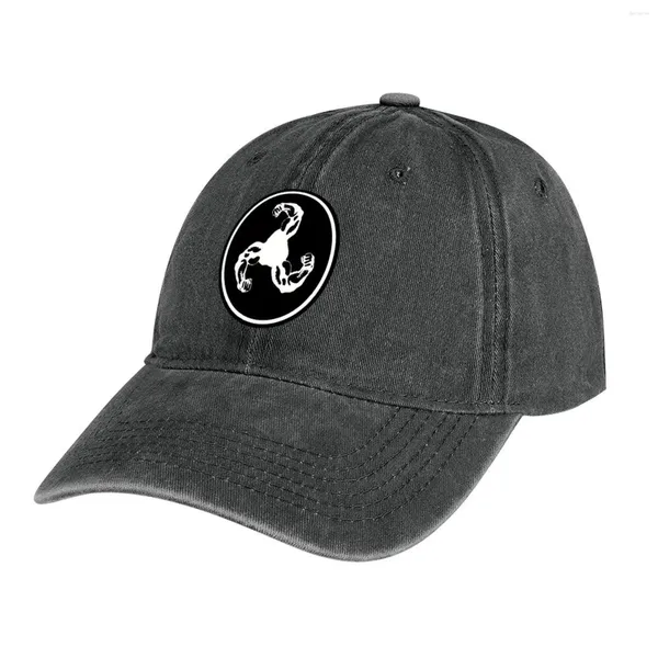 Berretti con logo bicipite (bianco su disco nero) cappello da cowboy di lusso da golf uomo per il sole cappelli da uomo da donna