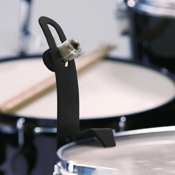 Microfones Suporte de microfone de guitarra 145g 16,5 2,45 4cm clipe preto ajustável no tambor aro microfone braçadeira montagem