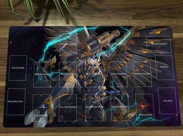 Коврики YuGiOh Playmat TriBrigade Shuraig the Ominous Omen TCG CCG Коврик Коллекционная карточная игра Коврик для игры Резиновый коврик для мыши Настольный коврик Бесплатная сумка 60x35 см