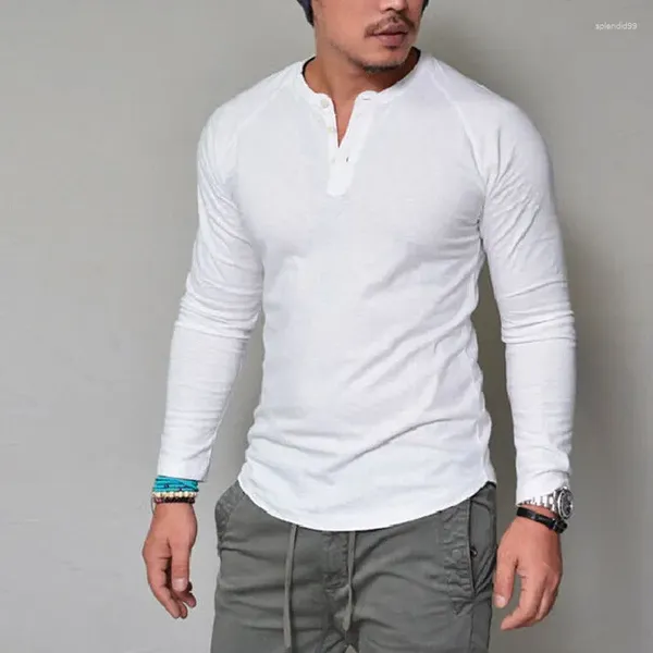 Erkekler Tişörtleri 2024 Elastik Erkek Tişört Moda V Yez Uzun Kollu Erkekler Erkek Pamuk Tişörtleri Adam Giyim Tshirt Marka Tees 4xl