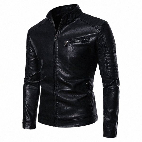 Männer Fi Lederjacke Streetwear Männlich 2023 Männer Leder Anzug Jacke Männer Slim Fit Blazer Mantel Oberbekleidung Casual Biker Jacken m3tA #