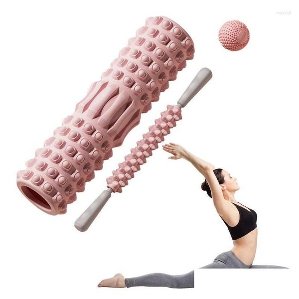 Yoga blocos ferramenta de fitness relaxante rolo muscular barra portátil para perna panturrilha atletas mas vara ginásio casa entrega esportes outdoo dhz2d