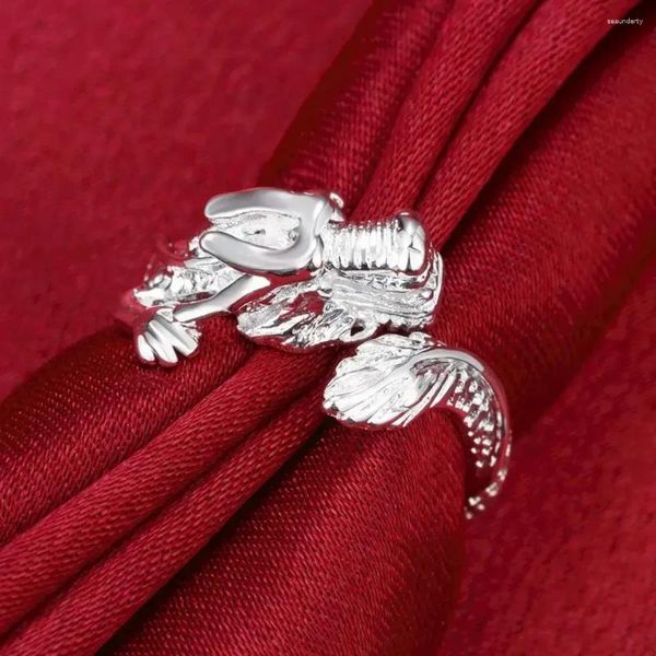 Anéis de cluster clássico anel masculino banhado a prata dominador dragão moda festa presentes de natal de alta qualidade marcas jóias