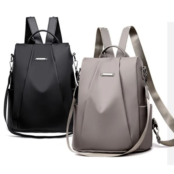 Neue frauen Multifunktions Rucksack Casual Nylon Einfarbig Schule Tasche Für Mädchen Mode Abnehmbare Riemen Reise Schulter Tasche