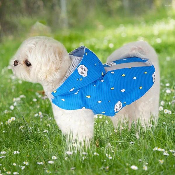 Giacca antipioggia per abbigliamento per cani Pratico impermeabile con stampa sull'orlo a copertura totale del corpo