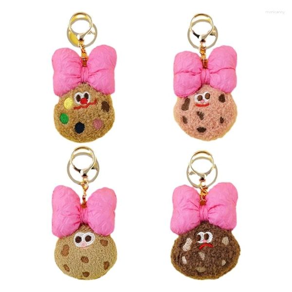 Chaveiros Doce Bowknot Cookie Phone Anti-Lost Lanyard Keyring Bag Acessório para Menina T8DE