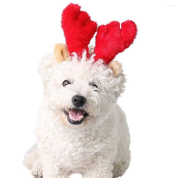 Abbigliamento per cani Natale Fascia per animali domestici Cappello in corno di cervo Costume Cucciolo di gatto Cosplay Prodotto per feste Copricapo per gatti 2024 anni