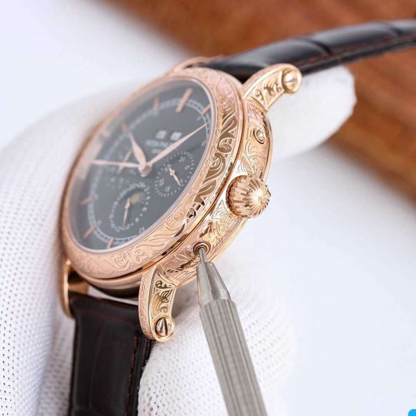 Дизайнерские суперклоны Часы пакеты Наручные часы мужские часы Classical P Luxury A Elegant T ультратонкие наручные часы E 40 мм K Новые WTG9 1950 Ref1463 Высокое качество 78A4