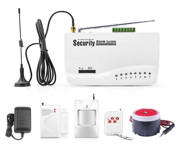 Wireless Home Security Einbrecher GSM Alarm System Auto Dialer SMS SIM Anruf Eingebaute Batterie Dual Antenne Infrarot Bewegungsalarm5891118