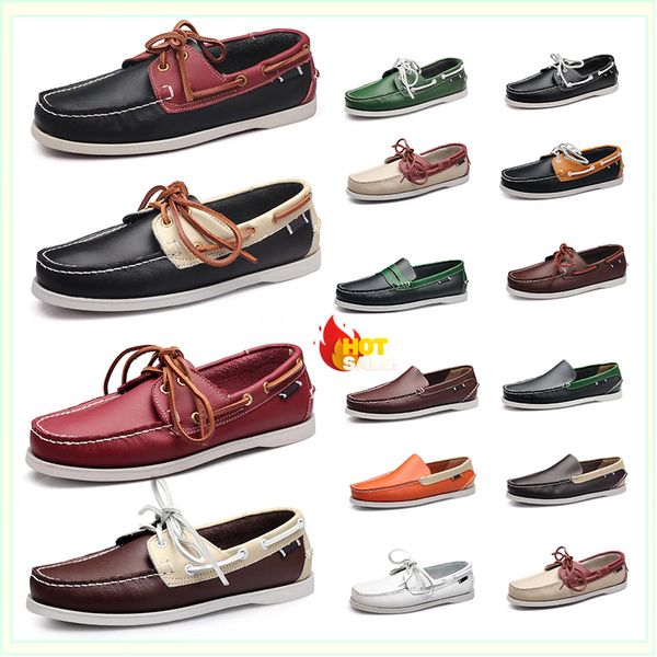 Tasarımcı Sneakers 2024 Yeni Pozitif Erkek Ayakkabı Yelken Ayakkabı Ayakkabı Ayakkabıları Deri Deri Nefes Alabilir Tasarımcı Spor ayakkabıları Karışık Renk Kalın Hig1H Kalite Gai Boyutu 38-45