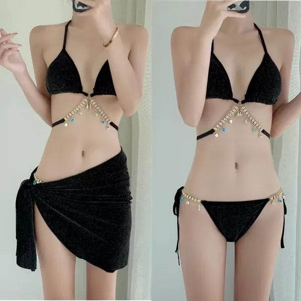 Designer Hot Vender Bikini Mulher Sense Beach Swim Wear Verão Swim Suit Sexy Sling Strap Bur Design Padrão Xadrez Swimsuit Alta Qualidade Womens 2024