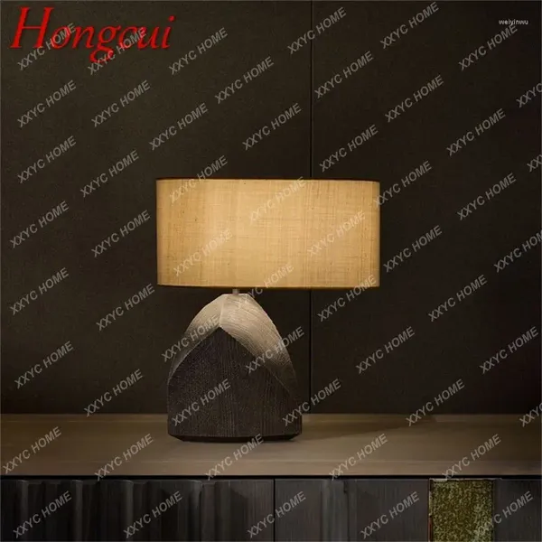 Lampade da tavolo Hongcui Luci in stile cinese Lampada da scrivania creativa di moda moderna LED per la casa Soggiorno Camera da letto El Decor