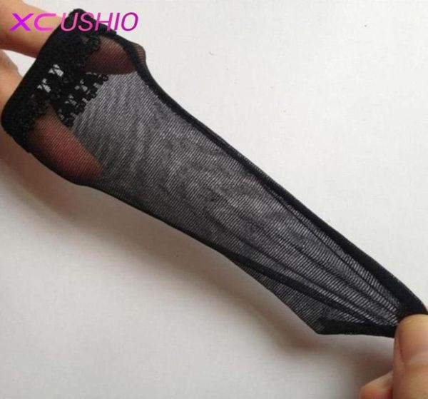 1 pz manica cazzo maniche masturbazione maschile giocattoli giocattoli adulti del sesso per uomo sexy copertura del pene guanto uomo perizoma biancheria intima di seta Gstring 03474297