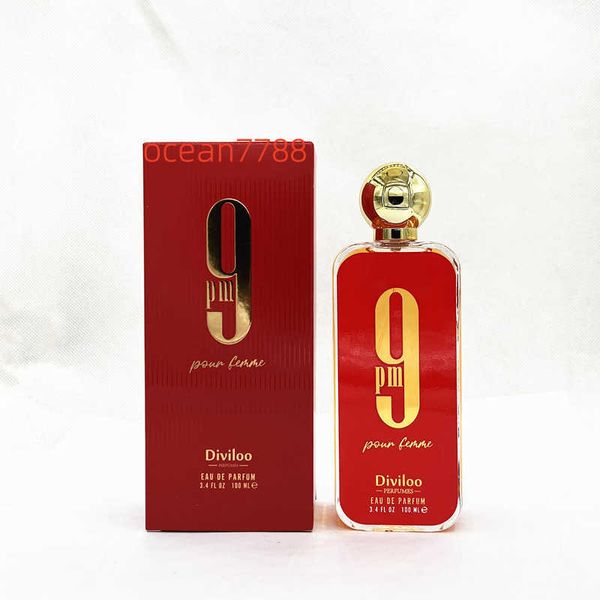 vendita all'ingrosso originale africano Dubai lunga durata calda qualità rosso 21:00 Eau de Parfum profumo femminile neutro di lusso