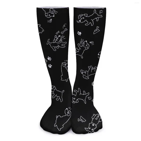 Damen-Socken, Hunde-Liebesknochen, Strümpfe, Paar-Druck, Tiermotiv, mittelweich, trendiges Radfahren, antibakterielles Muster, Geschenk