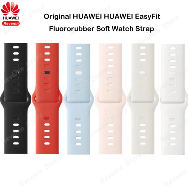 Aksesuarlar Orijinal Huawei EasyFit Yumuşak Flororubber Saat Strap Sport Bankalı İzle 3 GT 3 Pro Runner Bilezik GT 2 Saat Kemeri 20mm