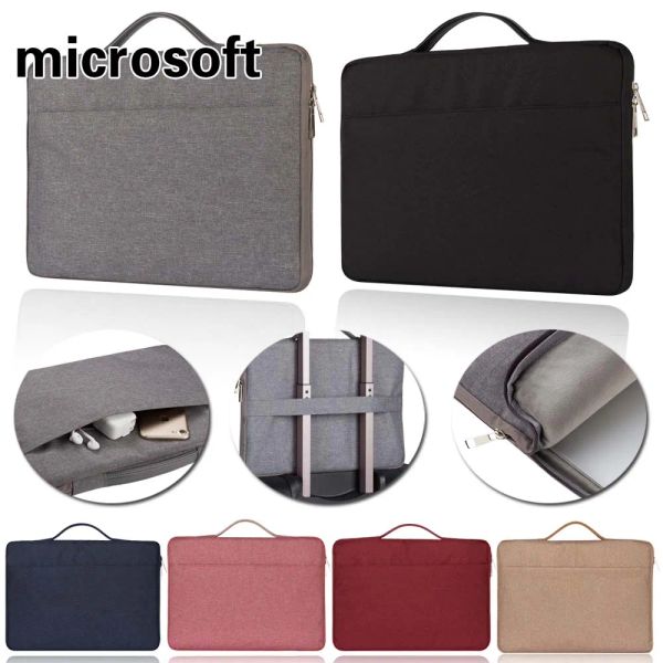 Mochila bolsa para laptop para microsoft surface pro 1/2/3/4/5/6/7/pro x/surface laptop 3 portátil 13 tamanhos capa universal para notebook
