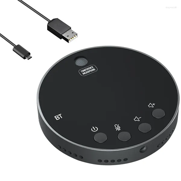 Mikrofone Bluetooth5.0 Desktop-USB-Mikrofon 360° omnidirektionaler Kondensator Computer-Stumm-/Lautstärkefunktion mit Lautsprecher