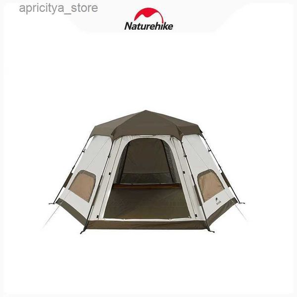 Tendas e abrigos Naturehike 2023 Novo acampamento hexagonal barraca automática ao ar livre à prova de chuva e protetor solar grande espaço tent24327