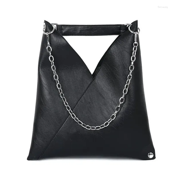 Sacos de ombro feminino grande capacidade saco preto com corrente feminina alça superior bolsas de luxo de couro para sac a principal