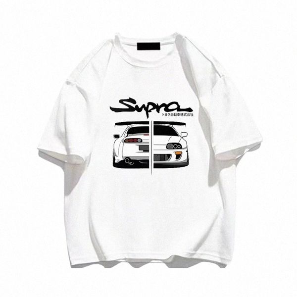 S-4XL Navio Livre Japonês Anime Car Print Cott Homens Camisetas Verão Manga Curta Gráfico Mulheres Fi Streetwear Camisetas f7wg #