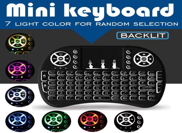 Gaming-Tastatur Rii i8 mini kabellose Maus 24 g Handheld-Touchpad wiederaufladbarer Akku Fly Air Mouse Fernbedienung mit 7 Farben 6906271