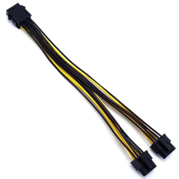 6 Pin 8 Pin a Dual PCIe 8 Pin (6 + 2) Scheda grafica 6 Pin PCI Express Adattatore di alimentazione GPU VGA Splitter Cavo di alimentazione prolunga