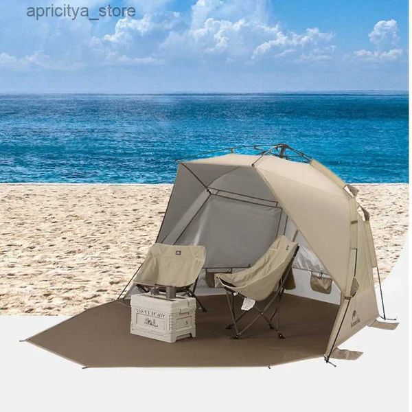 Tende e rifugi Naturehike 2023 Nuova squisita tenda da campeggio semi aperta da spiaggia Tenda automatica da campeggio esterna Tenda da campeggio a prova di raggi UV24327