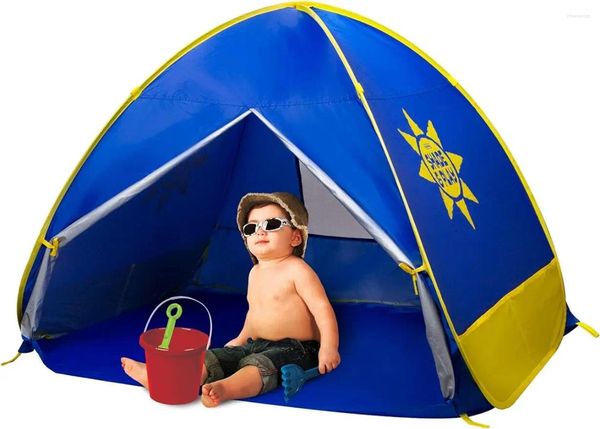 Палатки и укрытия УФ-игровой оттенок SPF 50 Супер портативная синяя детская палатка для активного отдыха Мгновенно поднимается