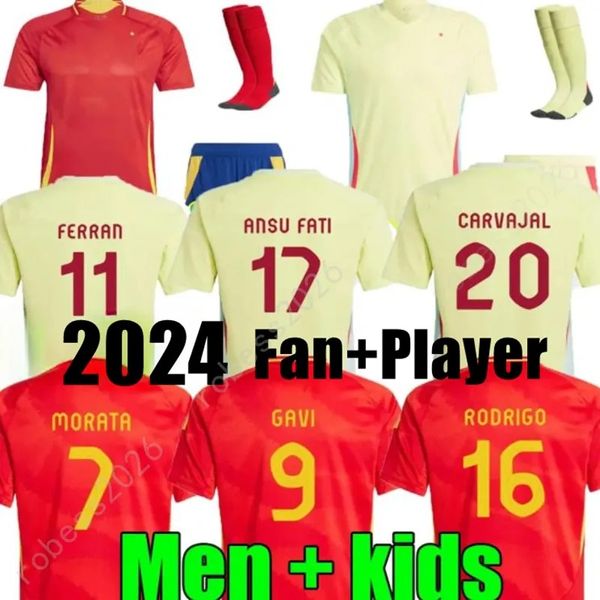 İspanya 24 25 Futbol Forması Euro Kupası Pedri Lamine Yamal Pino Merino Rodrigo Sergio M.Asensio Ferran Erkekler Çocuklar ve Hermoso Redondo Caldentey 23 24 Futbol Gömlek