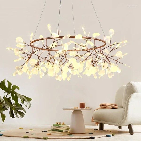 Lampadari Artpad Firefly Lampadario a soffitto per sala da pranzo Decorazione per interni a LED Lampada a sospensione ramo di un albero Lampada a sospensione