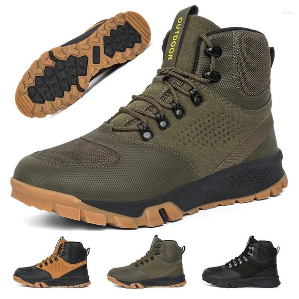 Sapatos de fitness caminhadas homens inverno ao ar livre acampamento tênis masculino segurança montanha botas de trabalho tático do exército