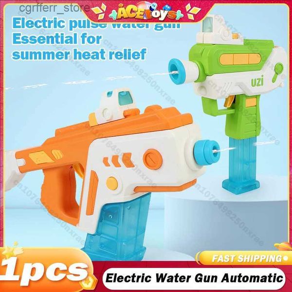 Игрушечный пистолет, электрический водяной пистолет, автоматический высокого давления, летний пляж, открытый бассейн, боевой, детская фантастическая игрушка, Рождественский подарок240327