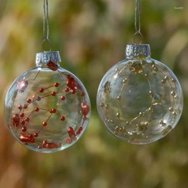 Decorazioni natalizie a palla di vetro a sospensione dell'albero dell'asilo per il centro commerciale per feste di vacanza Finestra