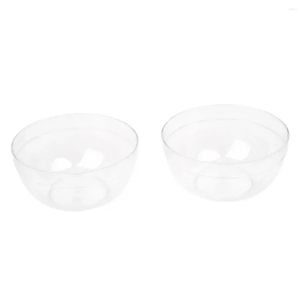 Garrafas de armazenamento femininas 9cm x 4,5cm DIY Facial Clear Plastic Mask Bowl Mixer Holder 2pcs