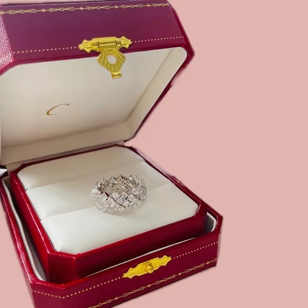 Fedi nuziali per donna gioielli firmati diamanti argento sterling accessori classici fascino di alta qualità anello alla moda uomo donna risplendente zl198 H4