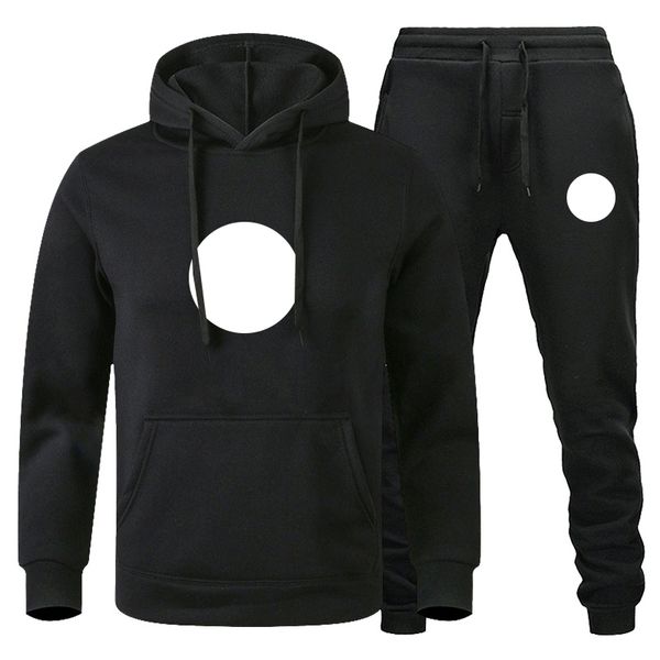 Schwarzer Trainingsanzug, Weiß, M-Logo, Herren-Hoodie-Trainingsanzug, Laufen, Basketball, Sportbekleidung, Designer-Hoodie, Herren-Hoodies und Hosen, lockerer Tech-Langarmanzug für Männer und Frauen