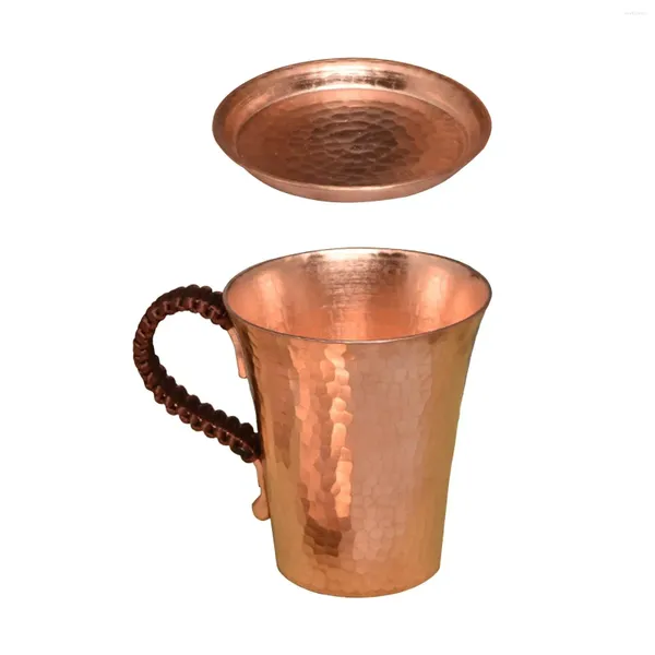 Tazze Mosca Mule Tazza Bicchiere Tazza in rame 350ml Accessori bar vintage con manico per riunioni Casa vacanze Uso quotidiano