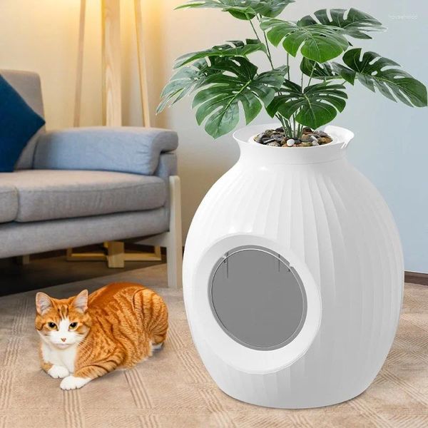 Trasportini per gatti antiodore WC completamente chiuso di grandi dimensioni pieghevole vaschetta per lettiera deodorante