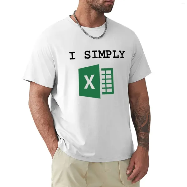 Erkek Polos Komik Muhasebeci E-tablo I Sadece Excel T-Shirt Vintage Giysiler Erkekler Beyazlar Sevimli Üstler Erkekler İçin Gömlekler