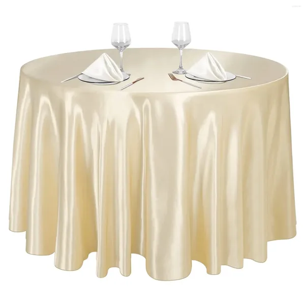 Столовая ткань шампанское цветное круговая атласная скатерть свадьба гладкая ткань декоративная