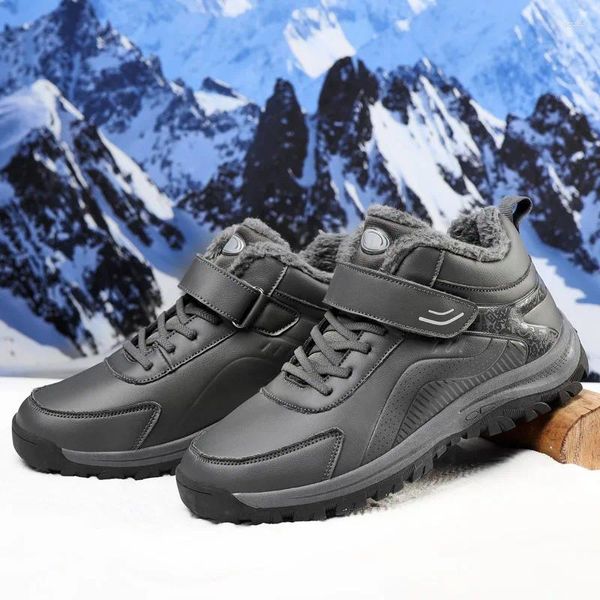 Scarpe casual Coppia Scarpe da passeggio invernali in cotone per uomo Moda Sneakers alte antiscivolo All-match per esterni