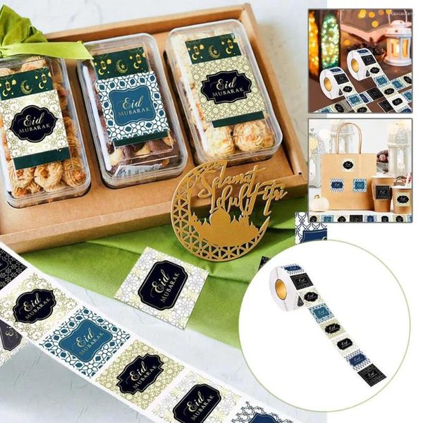 Party Dekoration Eid Mubarak Aufkleber Ramadan Aufkleber für Geschenktüte Candy Box Einladungen Siegel Etiketten Islamischen Muslim S5z3
