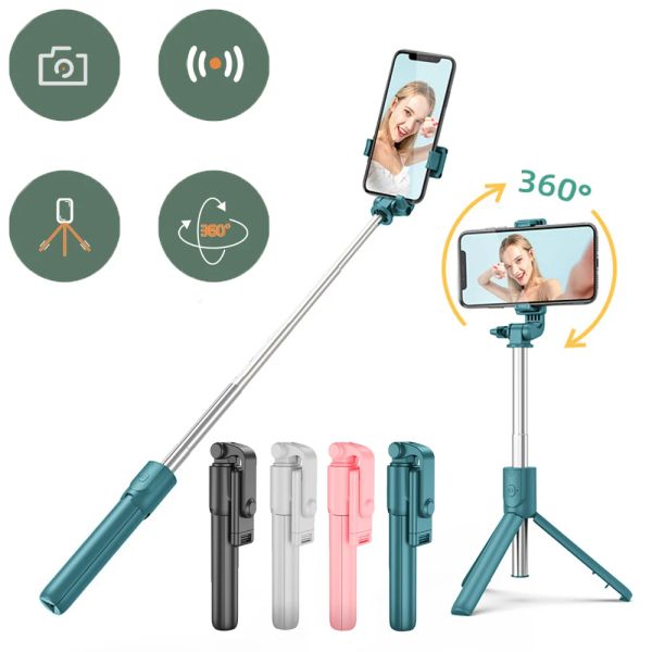 Sticks Selfie Stick mit Stativ Für Handy Drahtlose Bluetooth für Xiaomi Huawei iphone IOS Android Stabilisator Handy