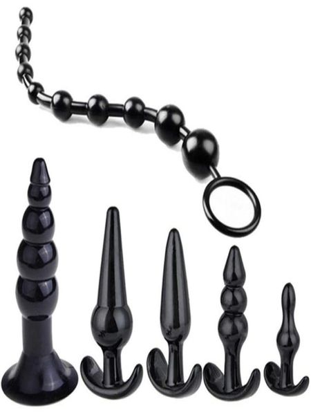 A22 Plugue Anal Para Mulheres Homens Silicone Anal Dildo Define 10 Bead Anus Plug G Spot Butt Plug Masturbação Sex Toys para Casal SM Tool Y3244253