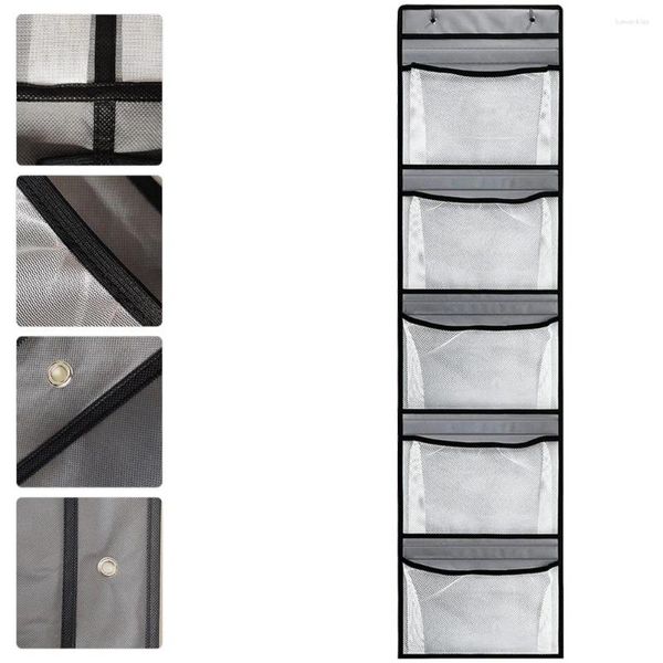 Sacos de armazenamento armário 5 compartimento pendurado saco cabides para armário organizador ornamento casa recipientes grande porta rack